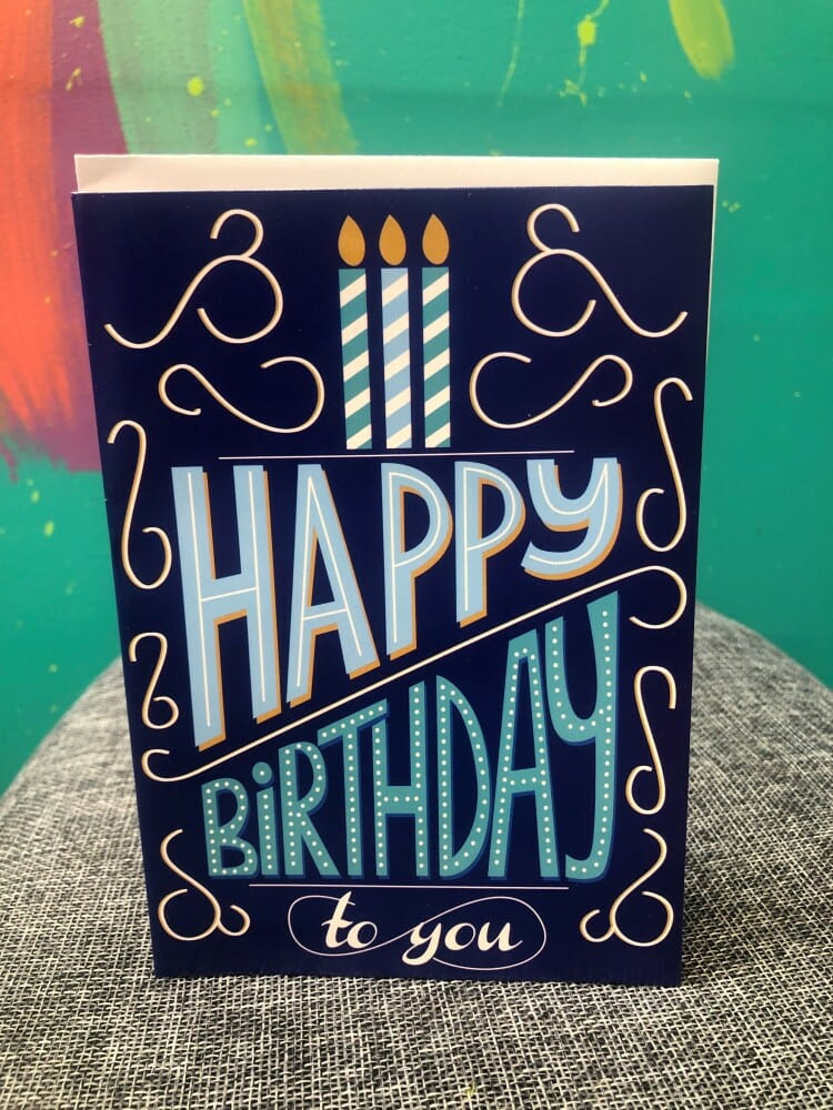 Birthday Card Blue Cake