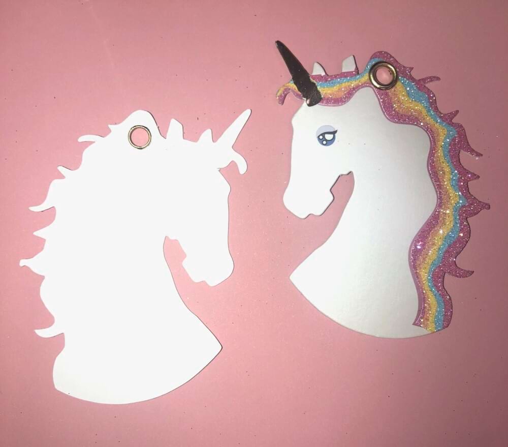 Premium Glitter Gift Tag - Unicorn