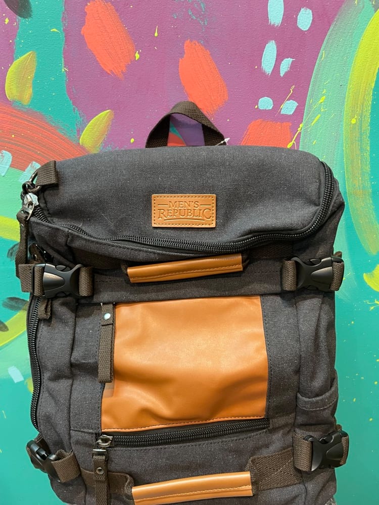 Men`s Republic Messenger & Backpack Combo - Black