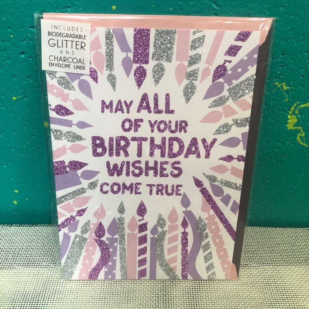 Birthday Wishes Glitter Card 