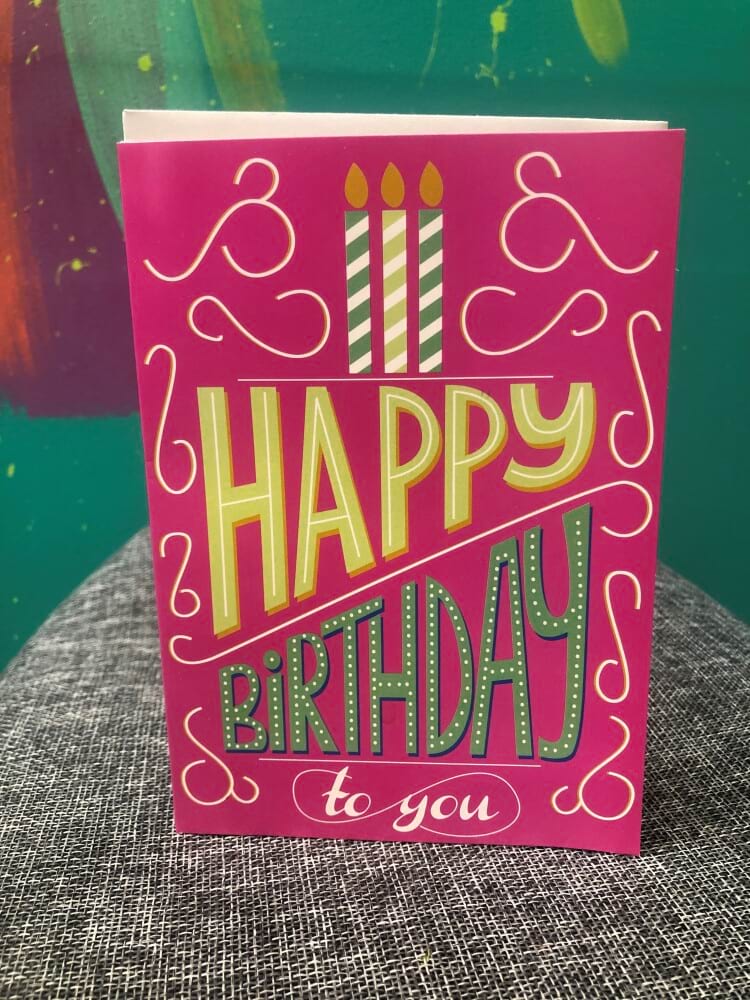Birthday Card Pink Cake