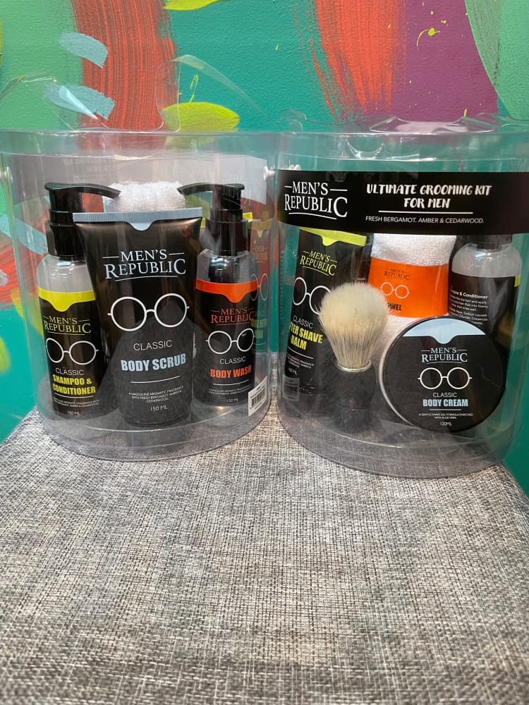 Men`s Republic Ultimate Grooming Kit for Men - 7 Pieces in Bucket
