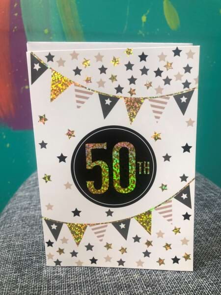 50th Birthday Card Stars