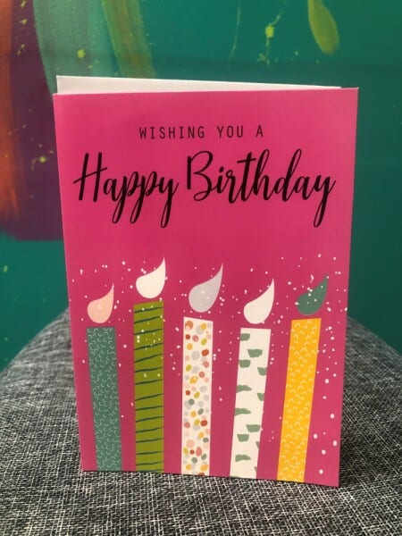 Birthday Card Pink Candles