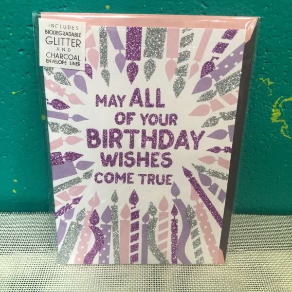 Birthday Wishes Glitter Card 