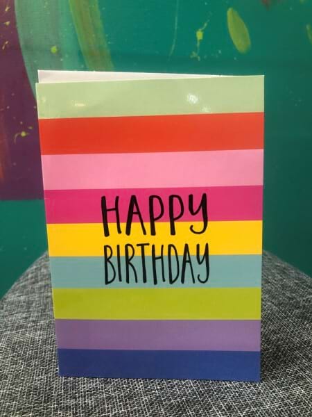 Birthday Card Colour Stripes