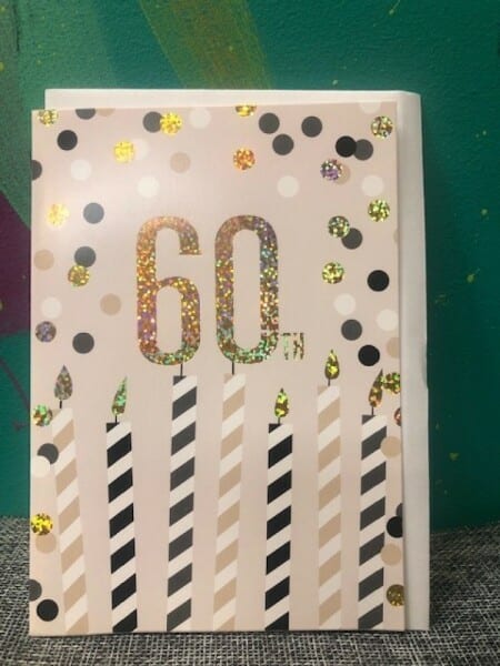 60th Birthday Candles Card