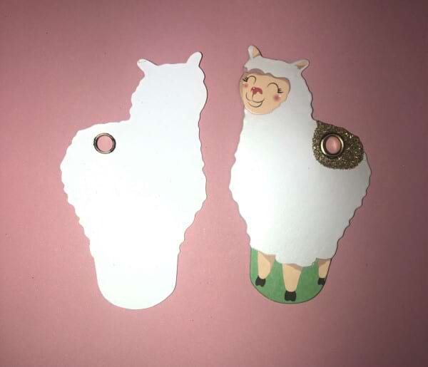 Premium Glitter Gift Tag - Llama