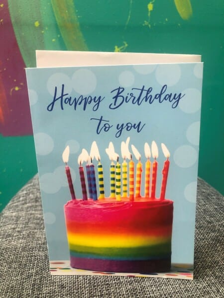 Birthday Card Rainbow Cake