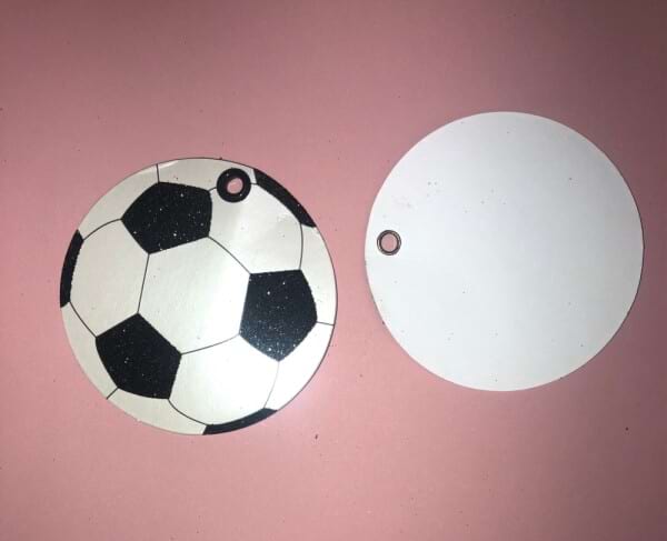 Premium Glitter Gift Tag - Soccer ball